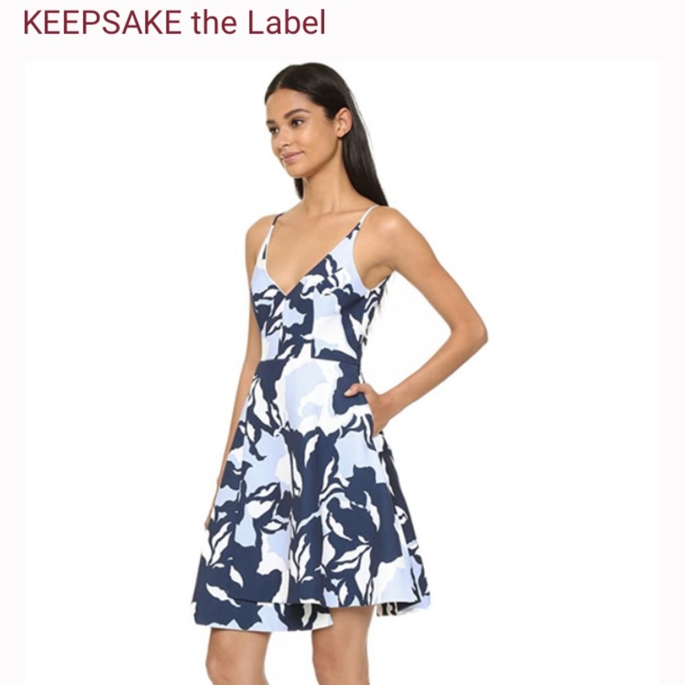 Keepsake the Label blue and white dress size medium